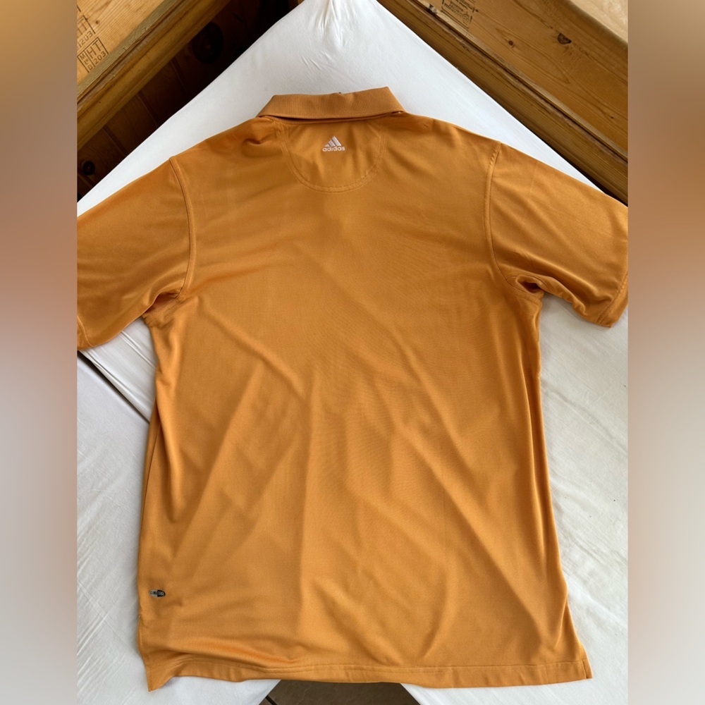 Adidas Men's Polo Shirt in Amber Orange - Picture 3 of 5